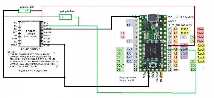 Interfacing AD5933 with teensy3.2 I2C issue Teensy Forum