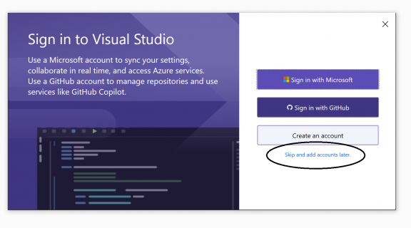 VS Install-Sign in or not.png